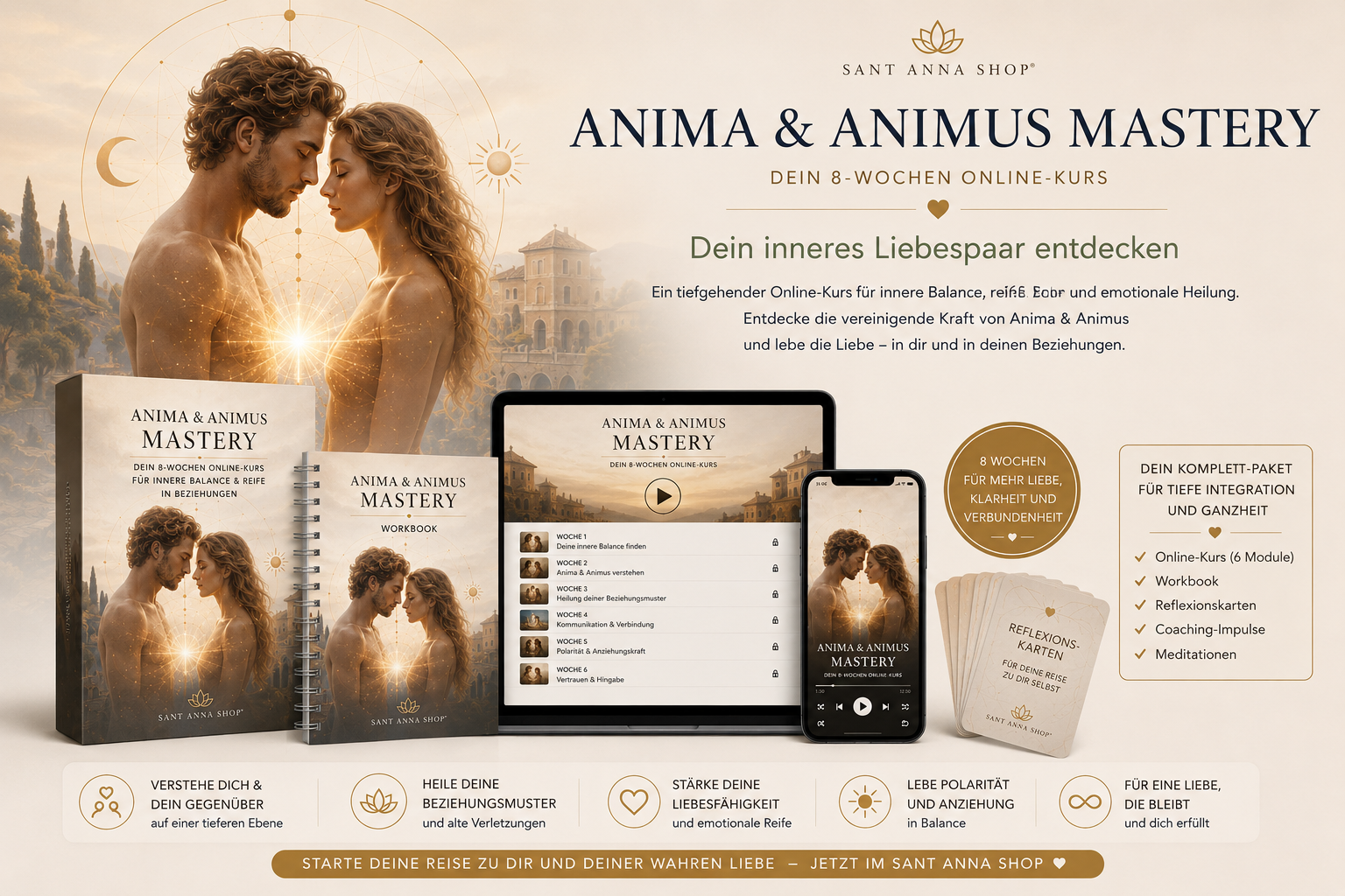 ANIMA & ANIMUS MASTERY – Dein 8-Wochen-Online-Kurs für innere Balance & Reife in Beziehungen