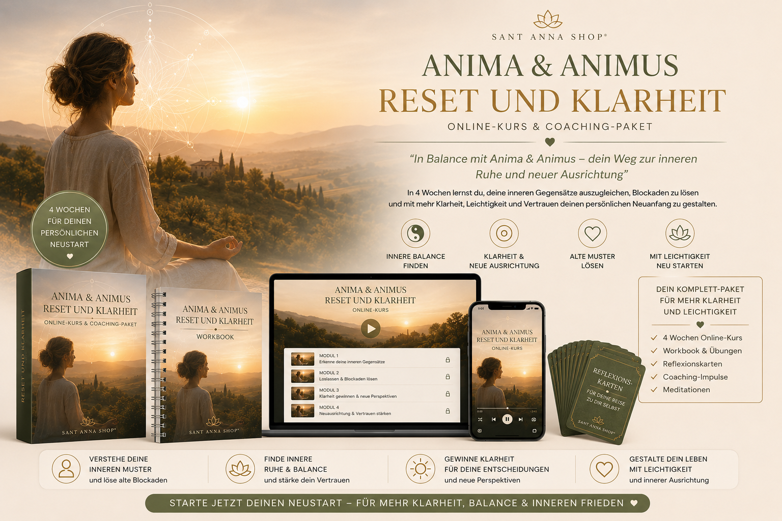 ANIMA & ANIMUS – „Reset und Klarheit“ – Onlinekurs & Coaching-Paket