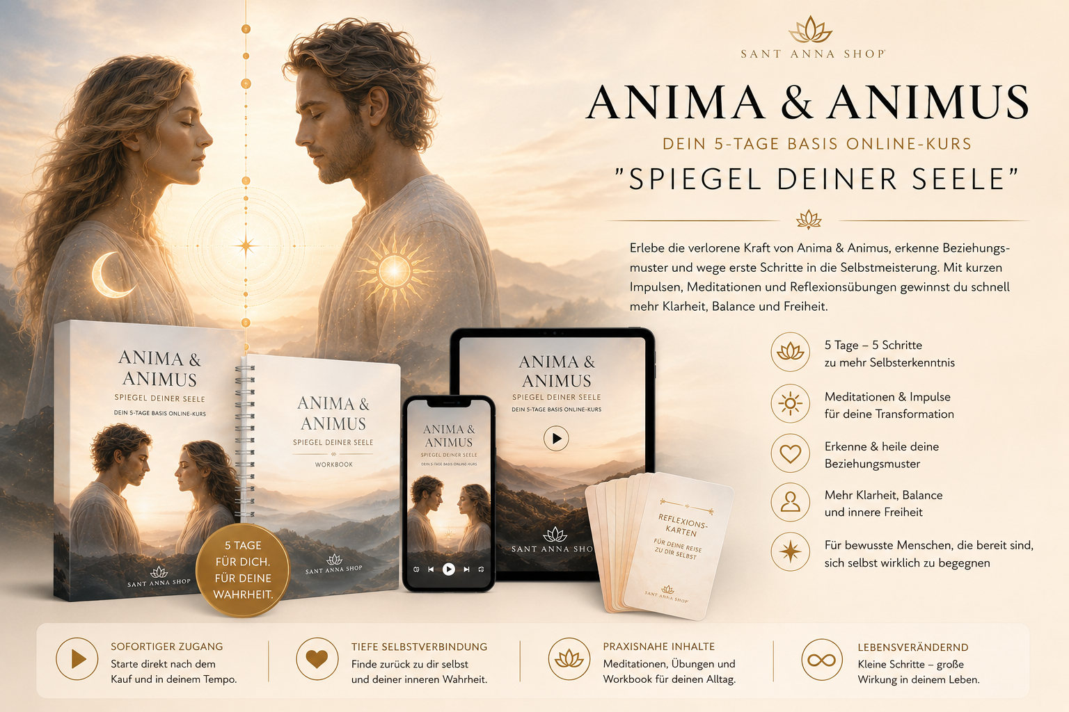 ANIMA & ANIMUS – Dein 5-Tage Basis Online-Kurs / „Spiegel deiner Seele“